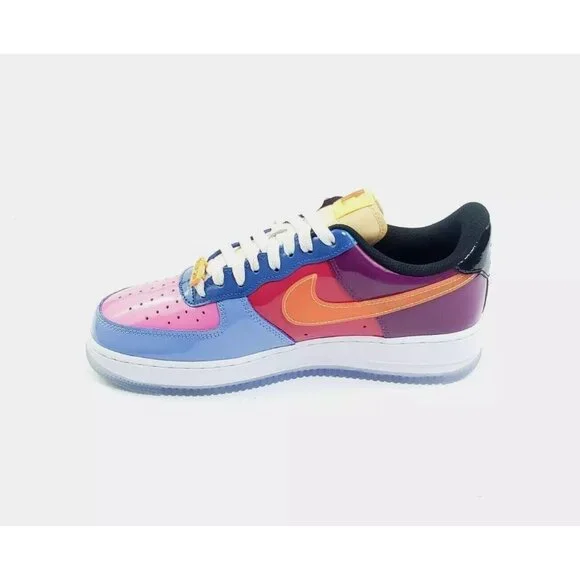 Nike Undefeated X Air Force Low Total Orange Patent Leather Mens